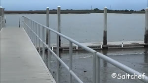 Fishing at Jekyll Creek pier in Georgia pier along jekyll creek